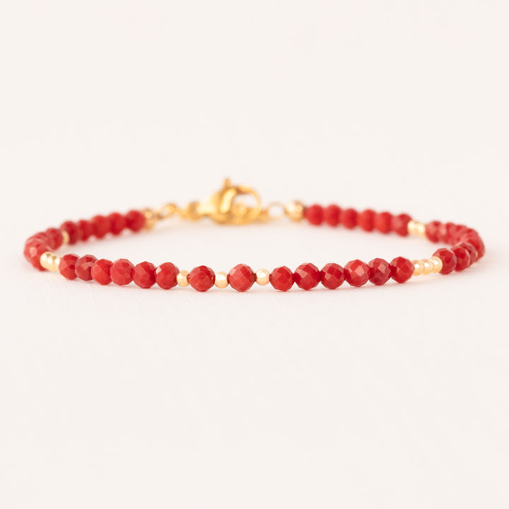 Skinny Red Coral Bracelet