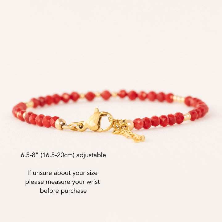 Skinny Red Coral Bracelet