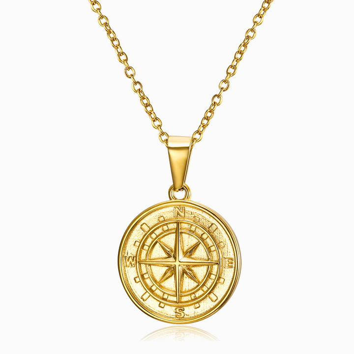 Gold Compass Necklace