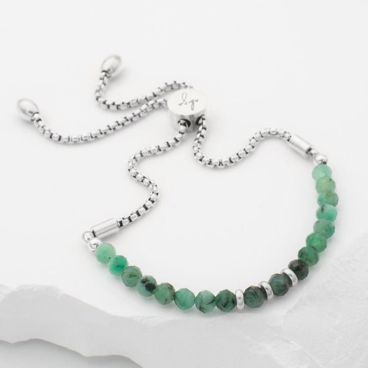 Emerald Silver Bracelet