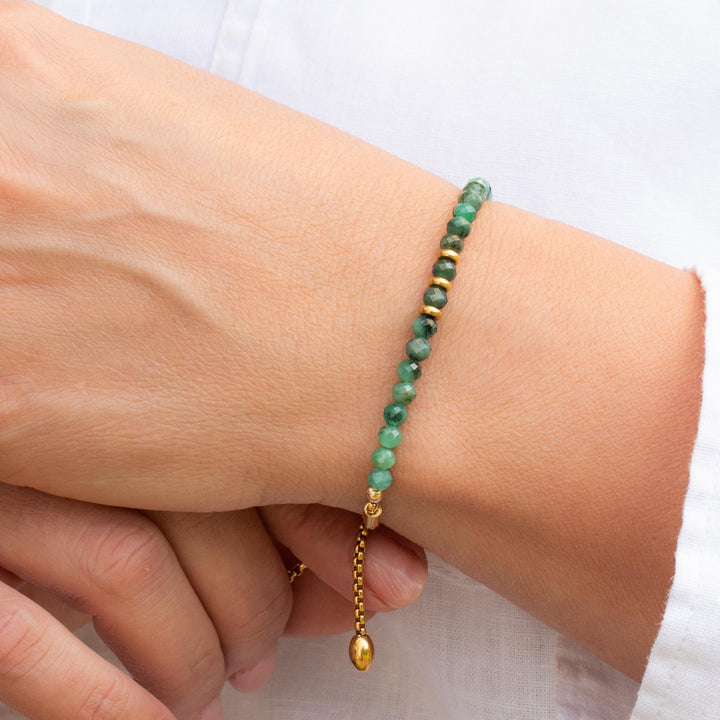 May Birthstone Emerald Bracelet