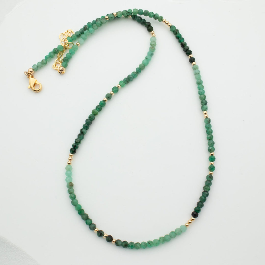 Emerald Beaded Necklace 