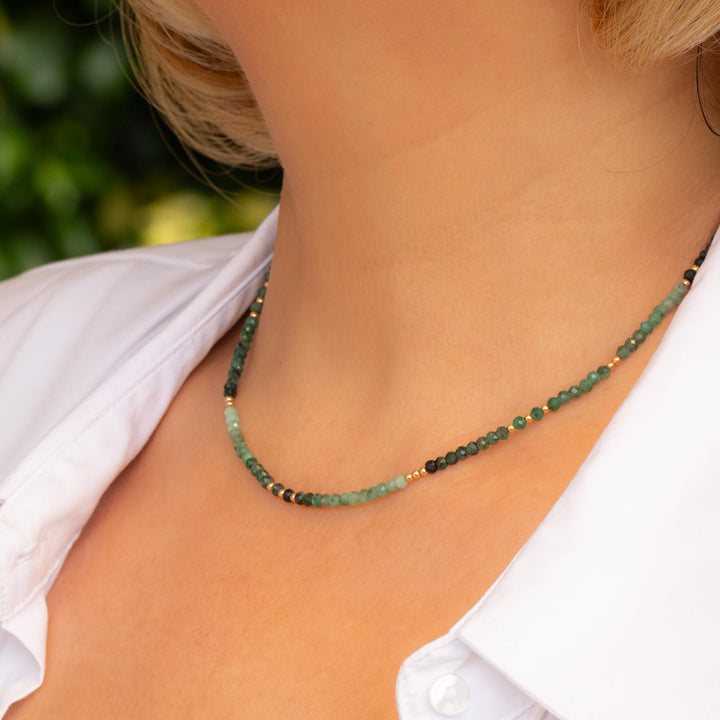 Emerald bead Necklace