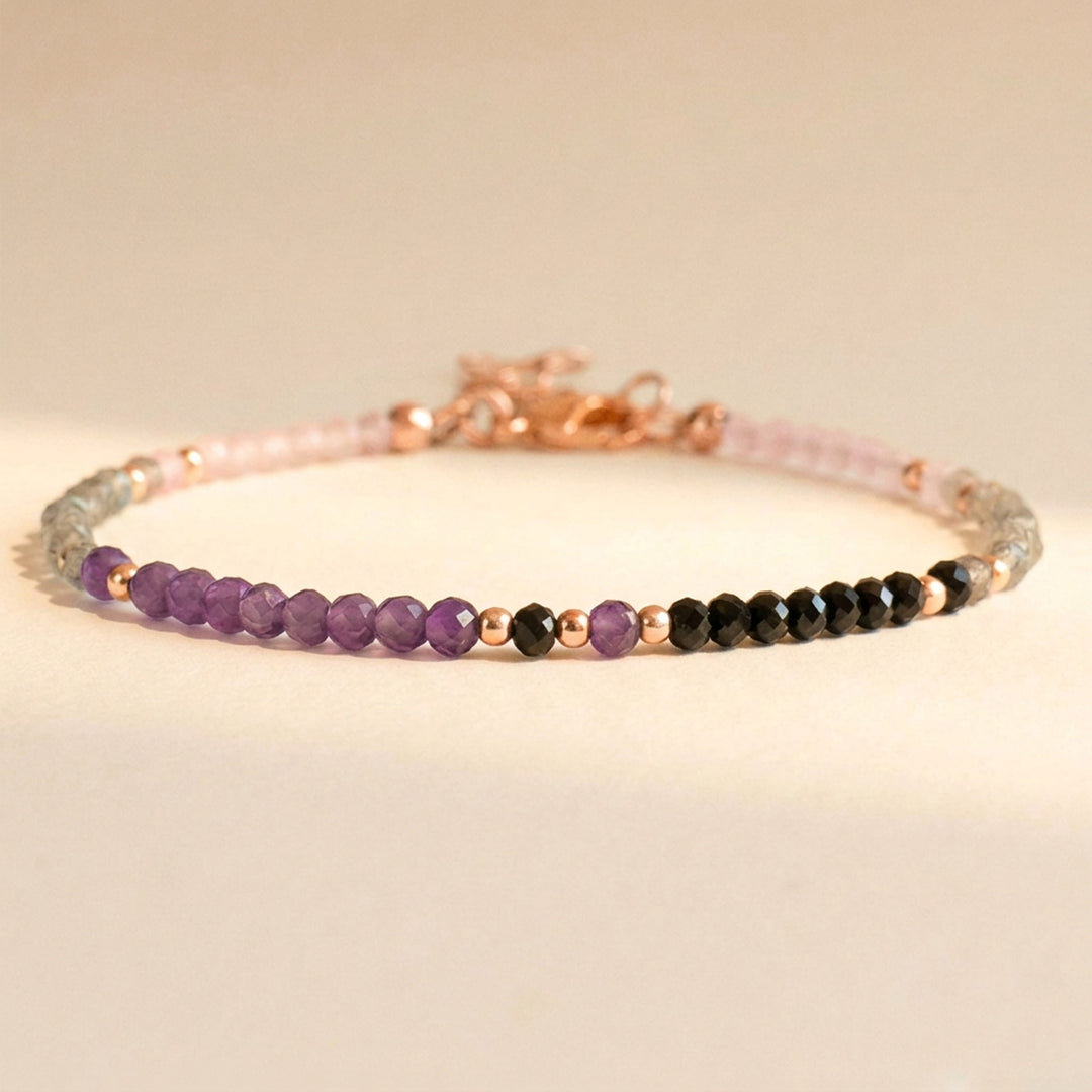 Rose gold filled empath protection bracelet — handmade UK
