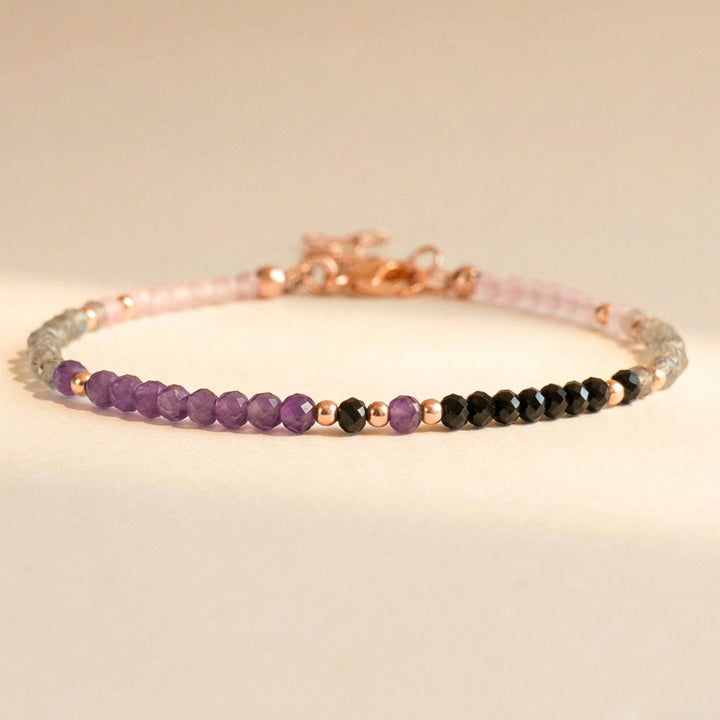 Rose gold filled empath protection bracelet — handmade UK
