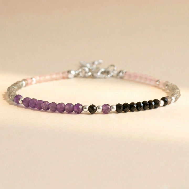 Sterling silver empath protection bracelet — handmade UK