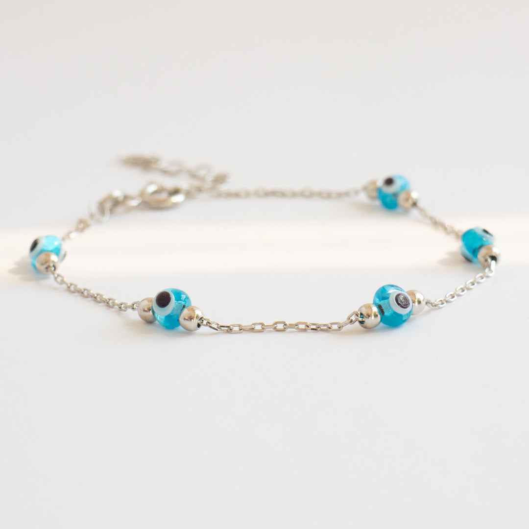Silver Evil Eye Bracelet