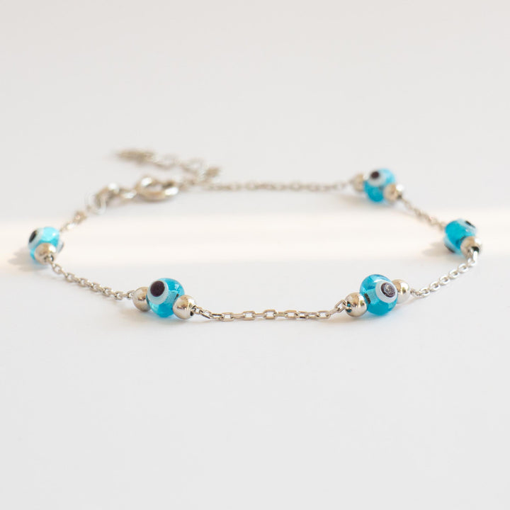 Silver Evil Eye Bracelet