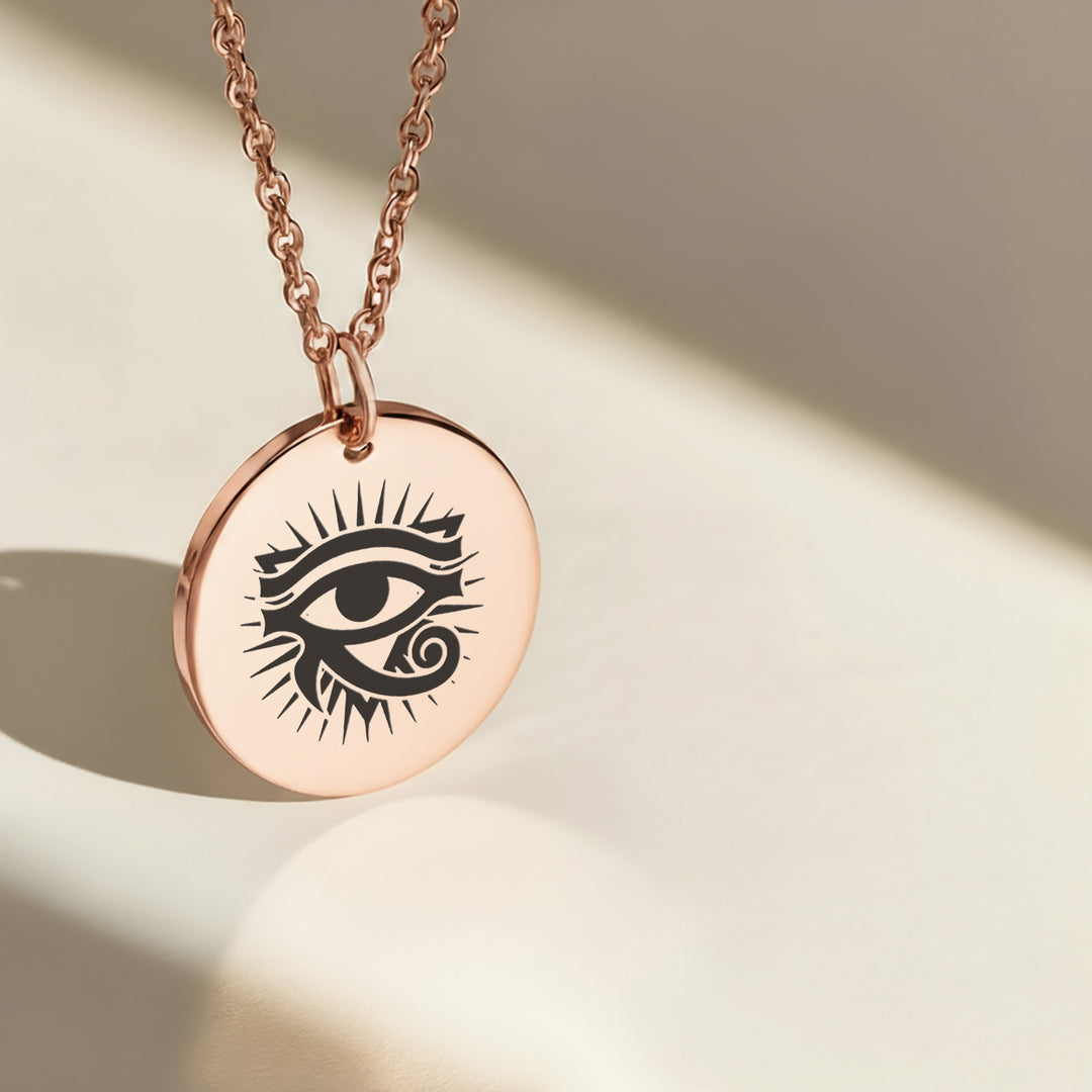 Eye of Horus Pendant Rose Gold