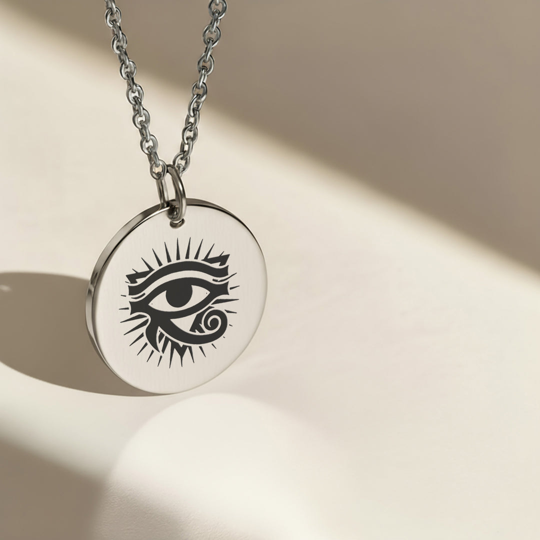 Eye of Horus Necklace Silver