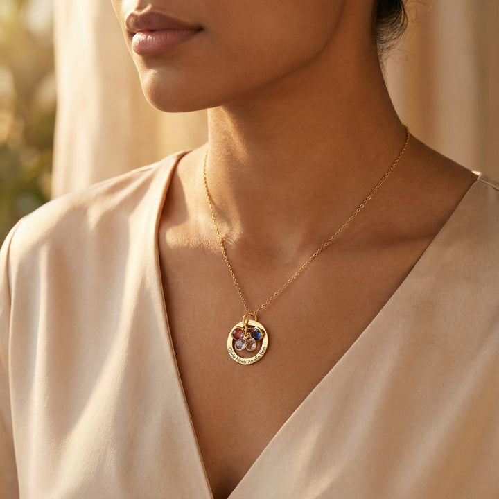  Birthstone Necklace for Mum