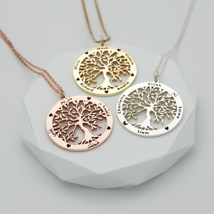 Gold Family Tree Necklace