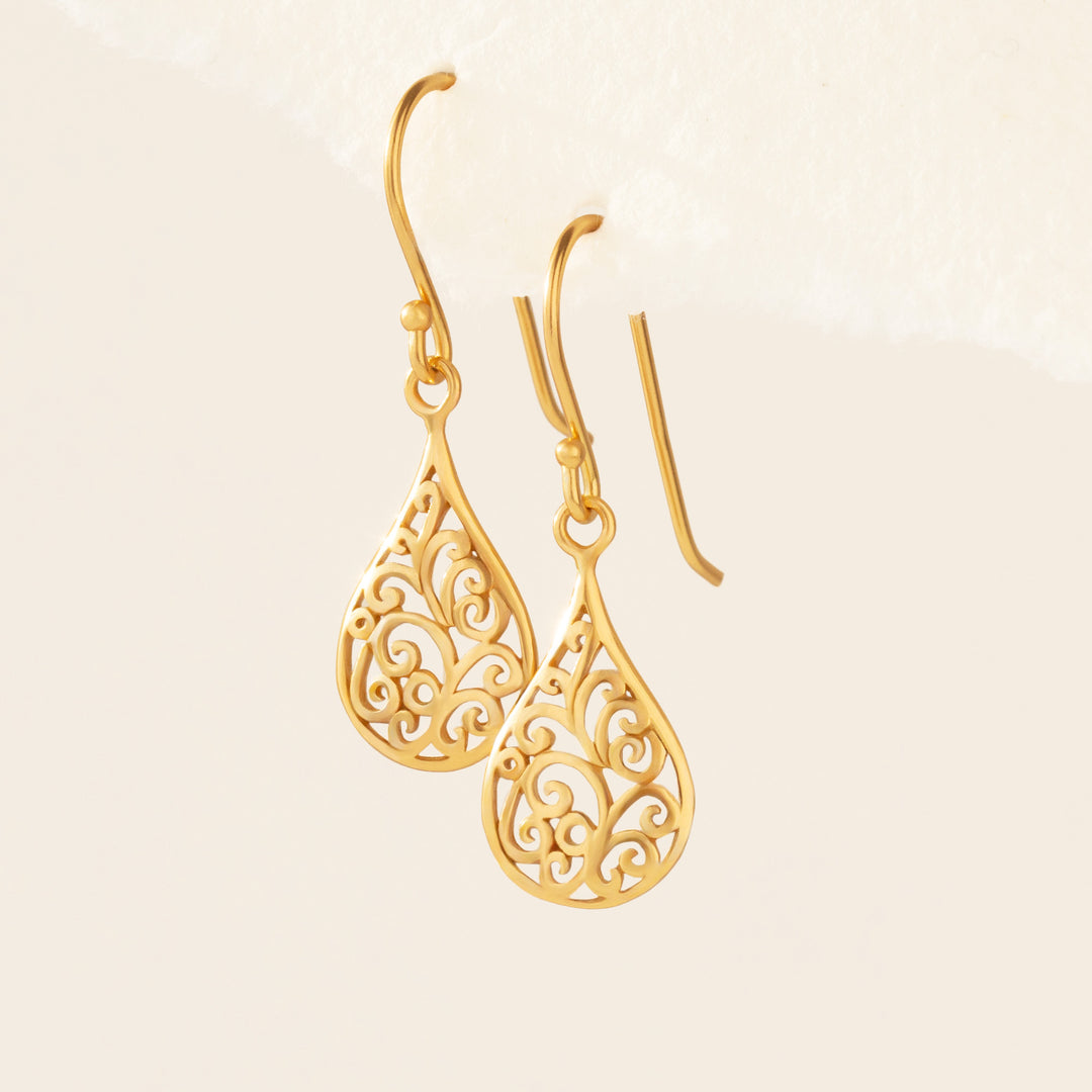 Gold Filigree Earrings