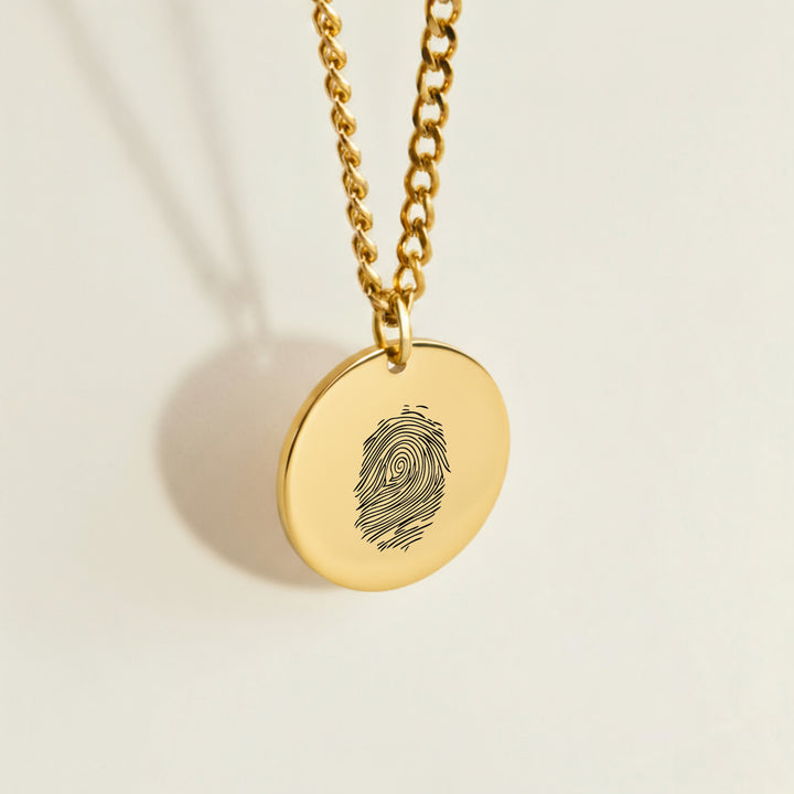 memorial fingerprint necklace
