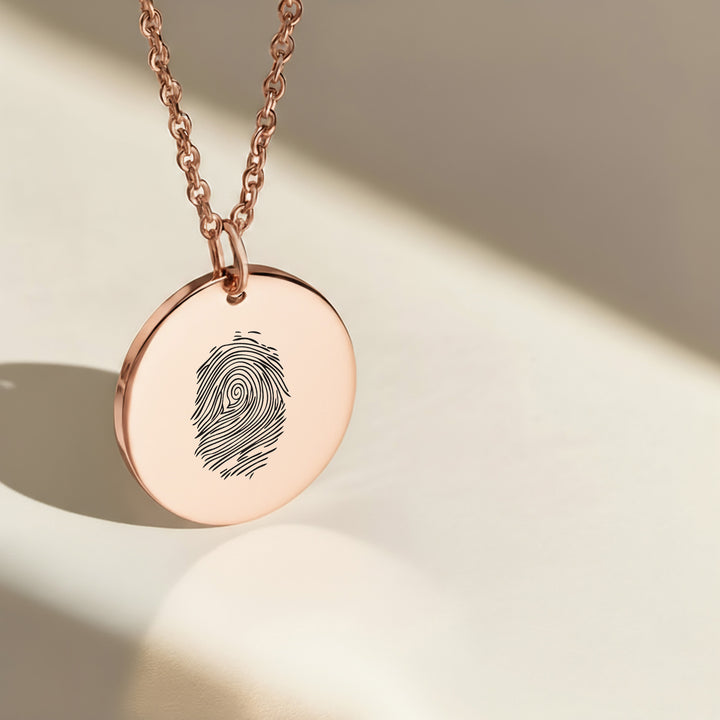 necklace with fingerprint