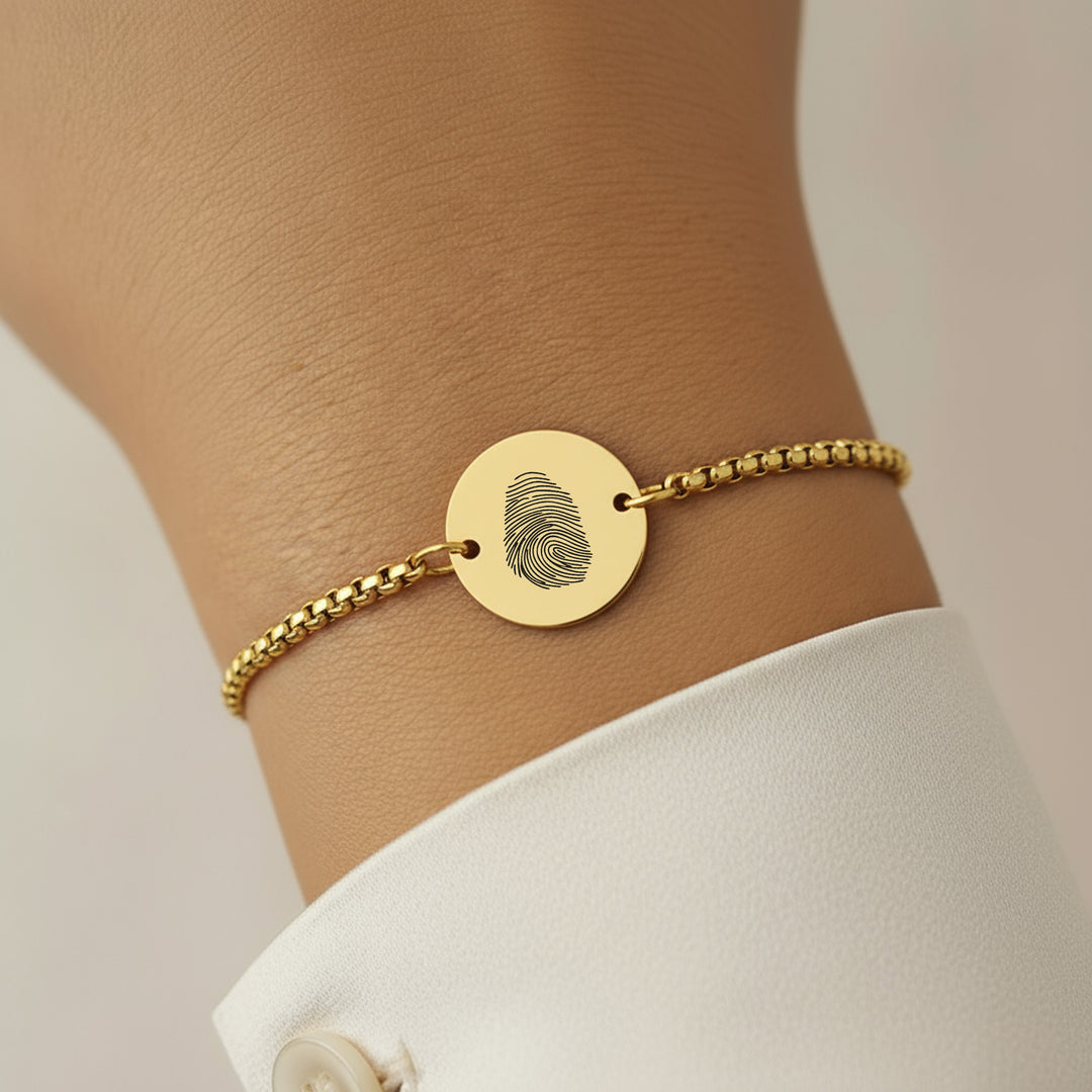 Gold Fingerprint Bracelet