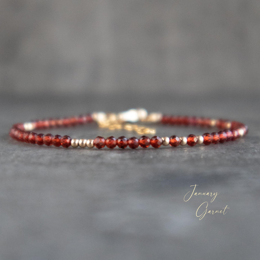 Garnet Gold Bracelet 