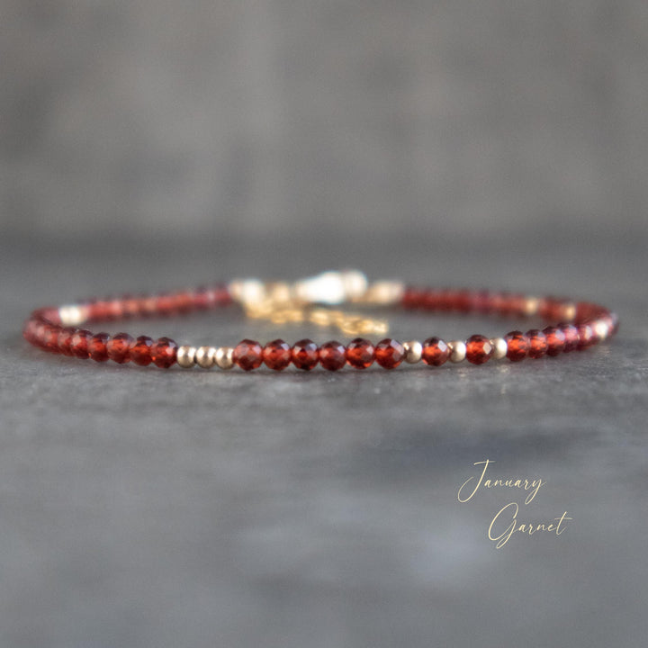 Skinny Garnet Bracelet