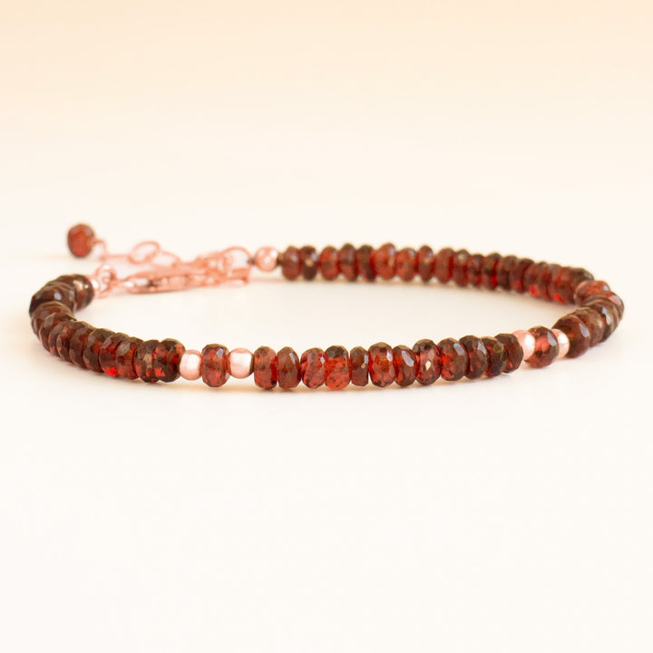 Garnet Bracelet Rose Gold