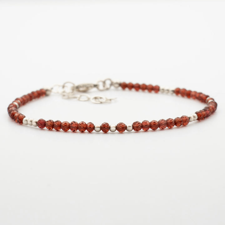 Silver and Garnet Bracelet