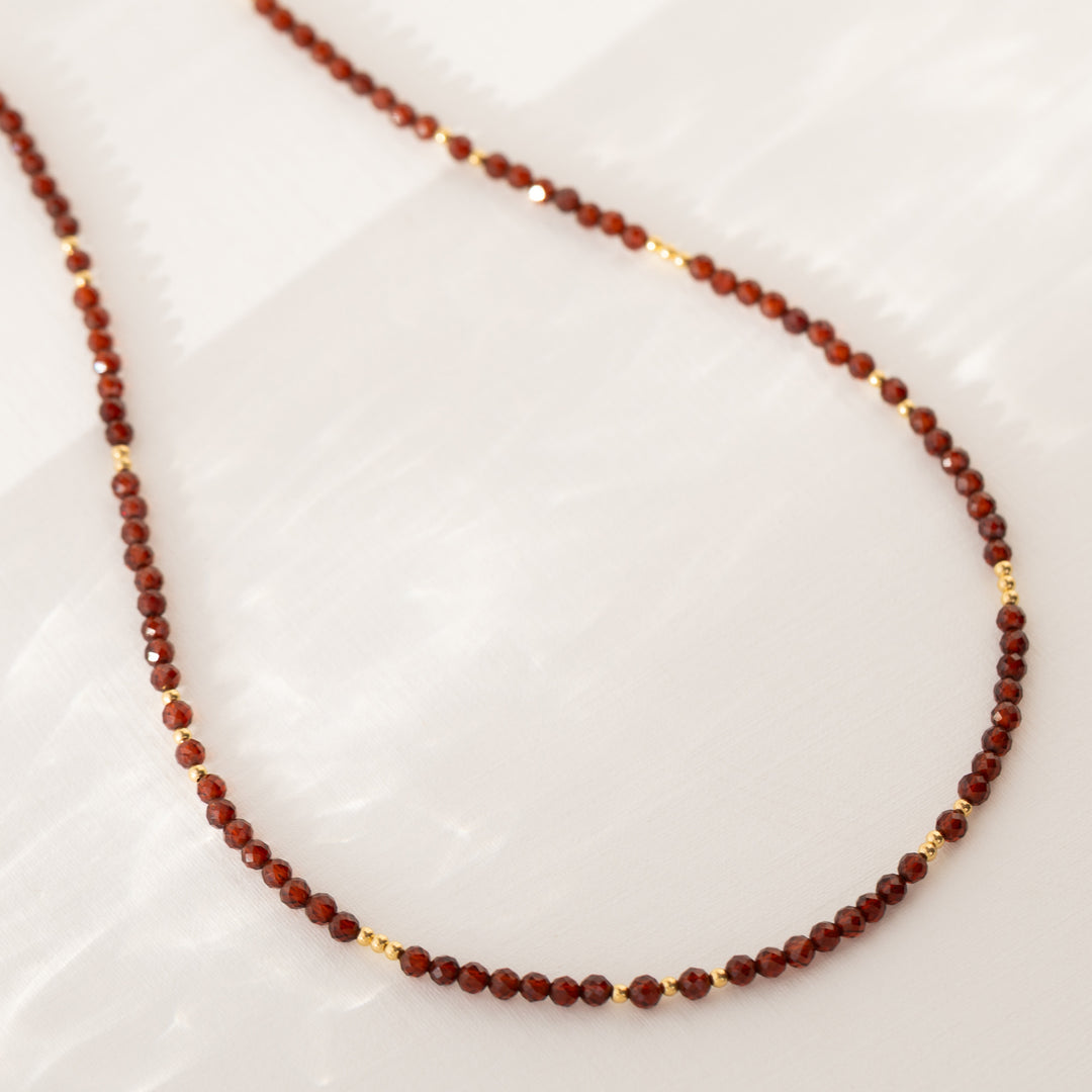 Garnet Bead Necklace
