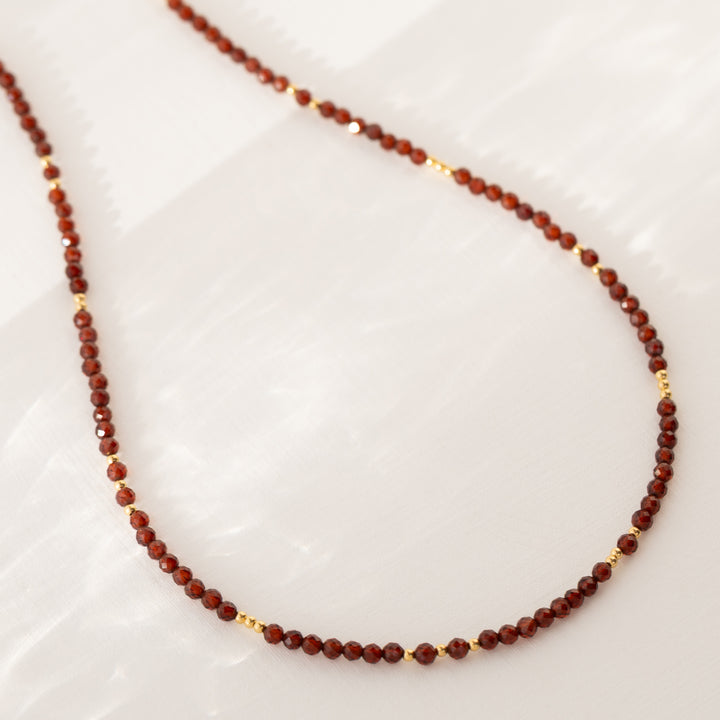 Garnet Bead Necklace
