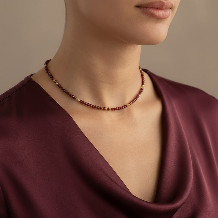 Garnet Birthstone Necklace