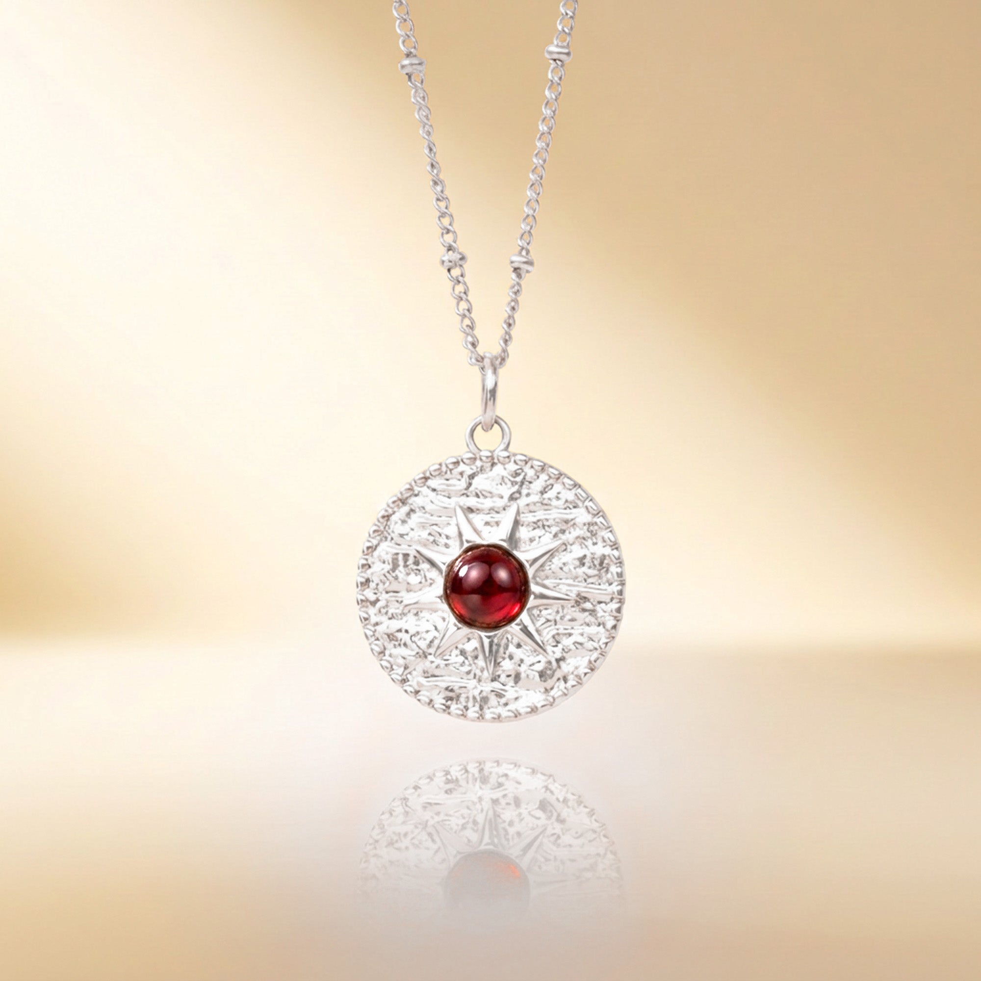 Real Garnet Necklace | January Birthstone | Handmade UK – Abiza
