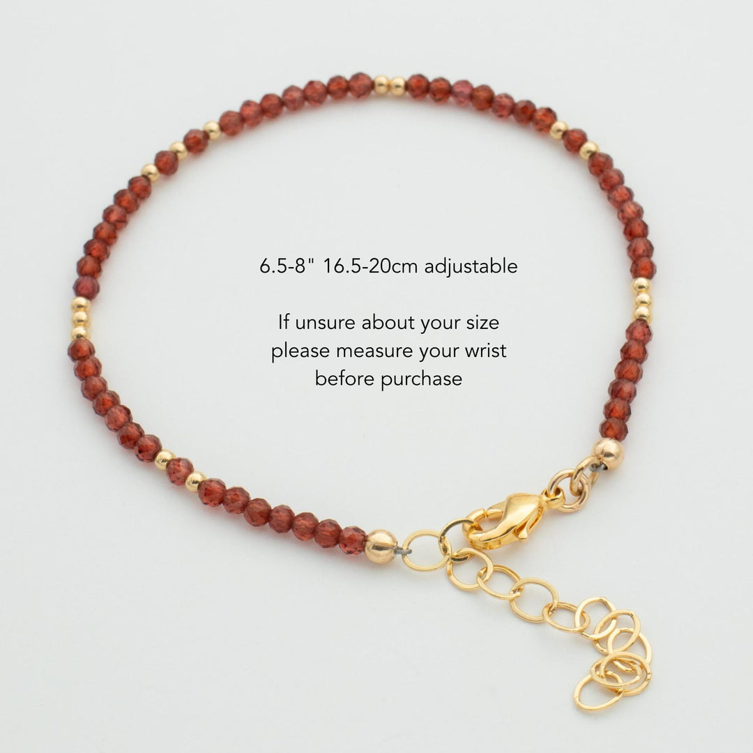 Skinny Garnet Bracelet