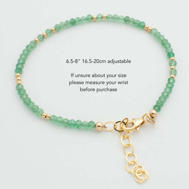 Green Aventurine Bracelet Gold