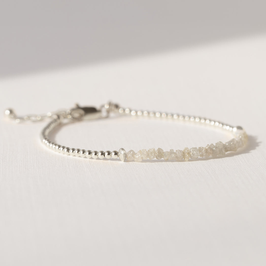 Grey Diamond Bracelet Sterling Silver
