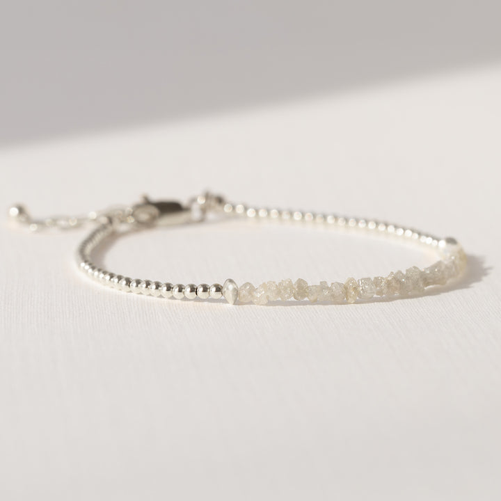 Grey Diamond Bracelet Sterling Silver
