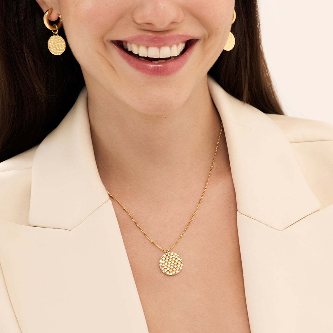 Hammered Gold Necklace UK