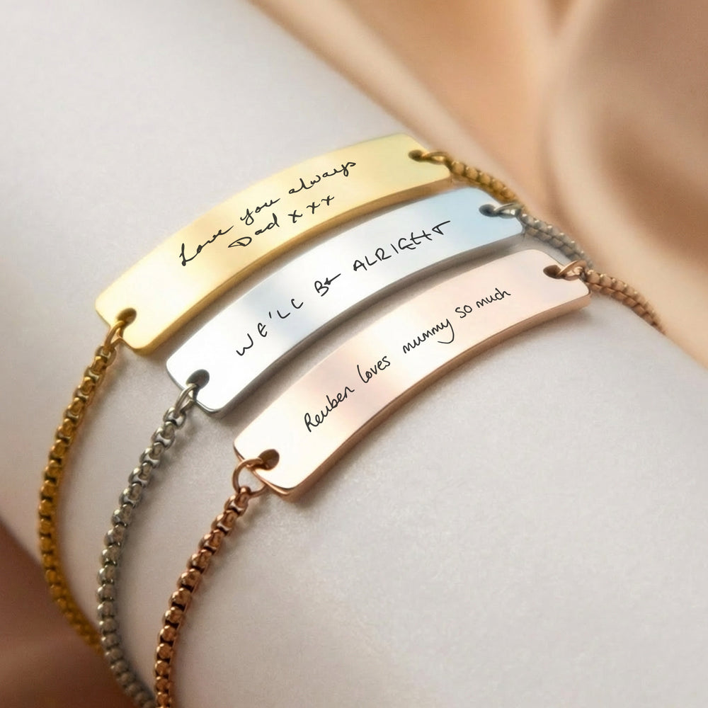 actual handwriting bracelet