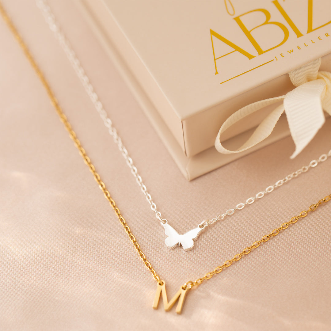 Silver and Gold Letter Necklace