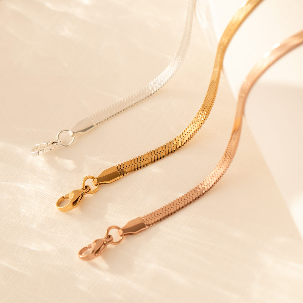 4mm Herringbone Chain Necklace