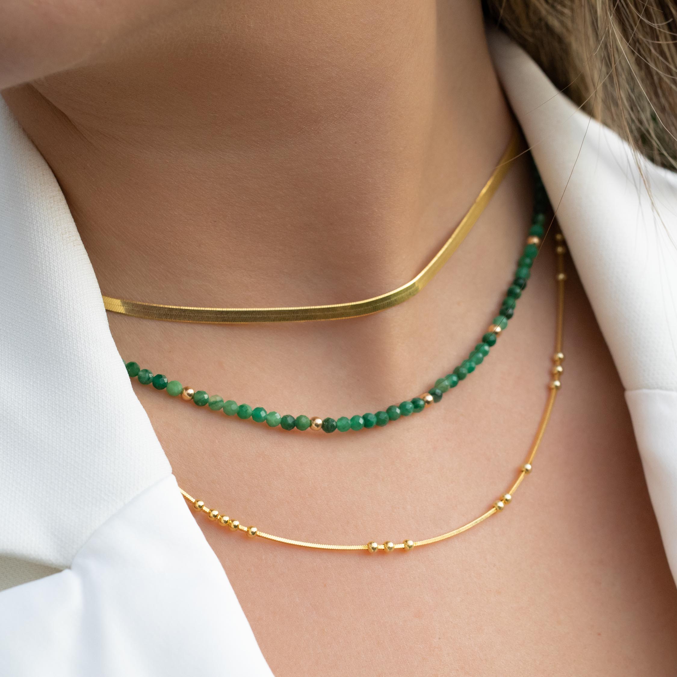 Real jade stone necklace deals