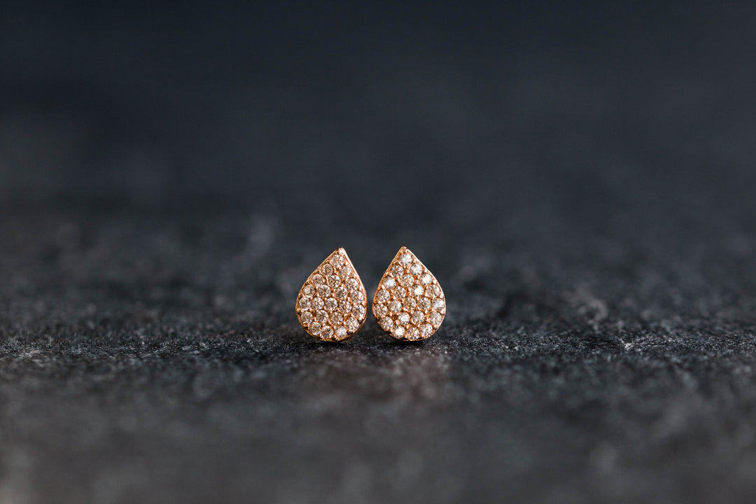 Rose Gold Teardrop Earrings