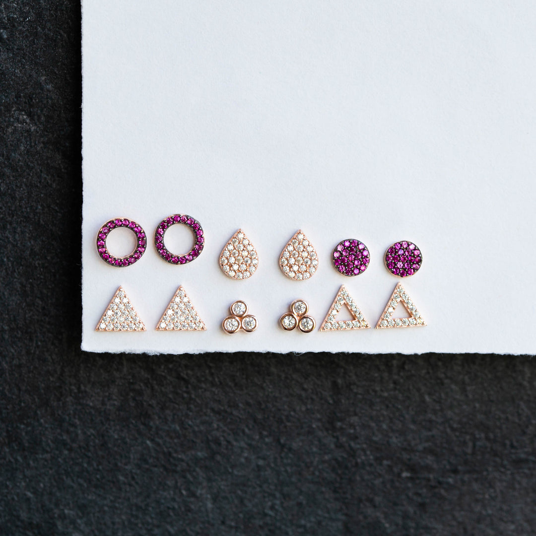 Rose Gold Stud Earrings