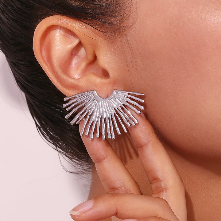 silver statement earrings