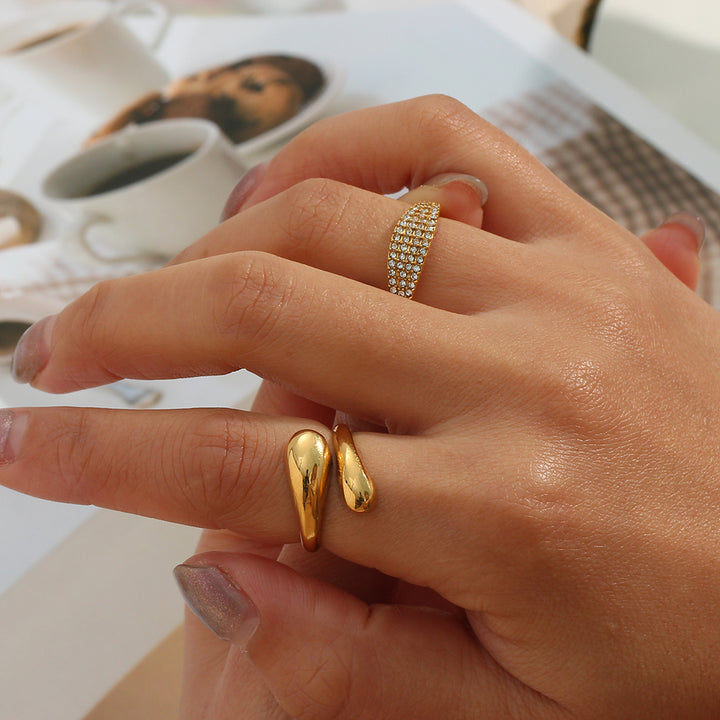 Chunky Open Dome Ring Gold & Silver