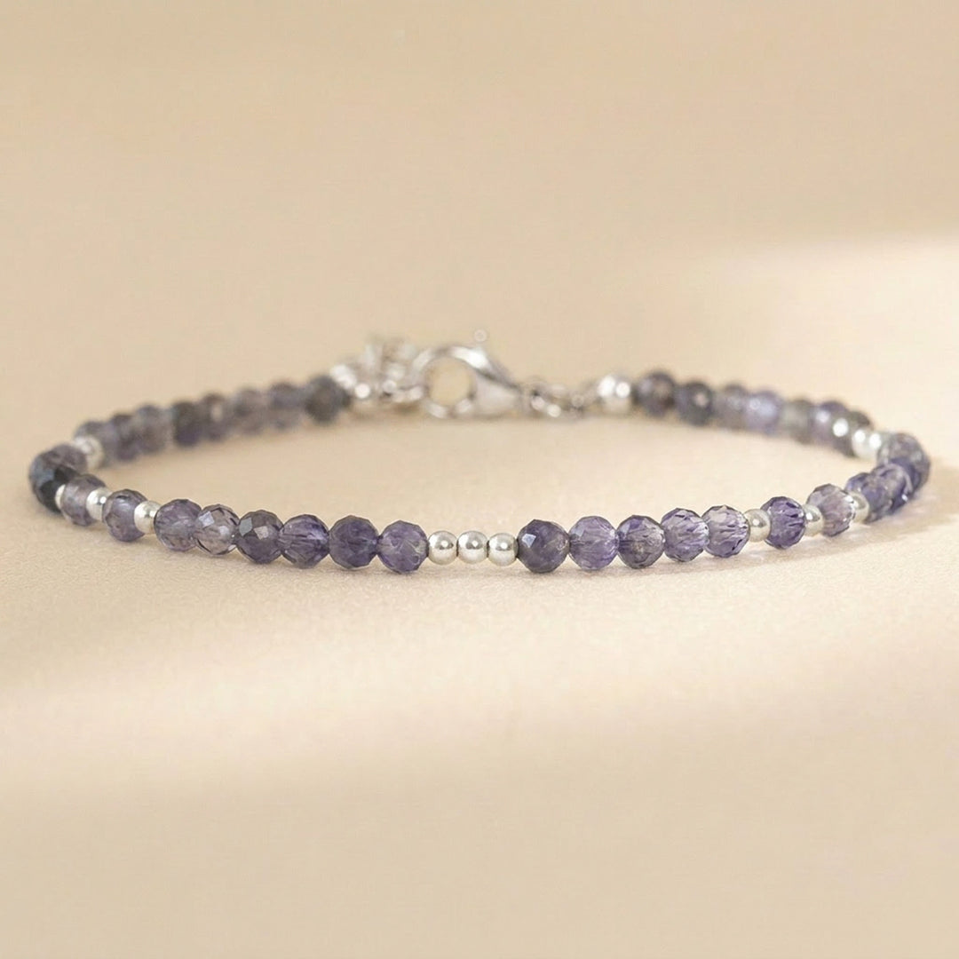 Sterling silver iolite bracelet — handmade UK
