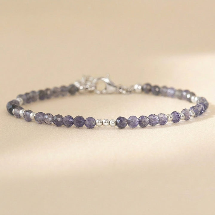 Sterling silver iolite bracelet — handmade UK
