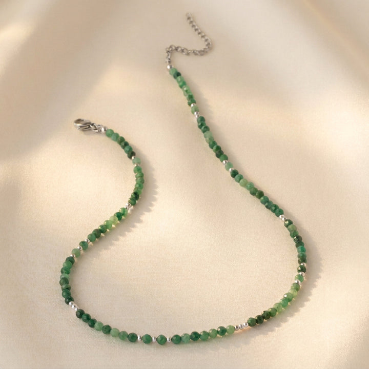 Sterling silver jade necklace — handmade UK