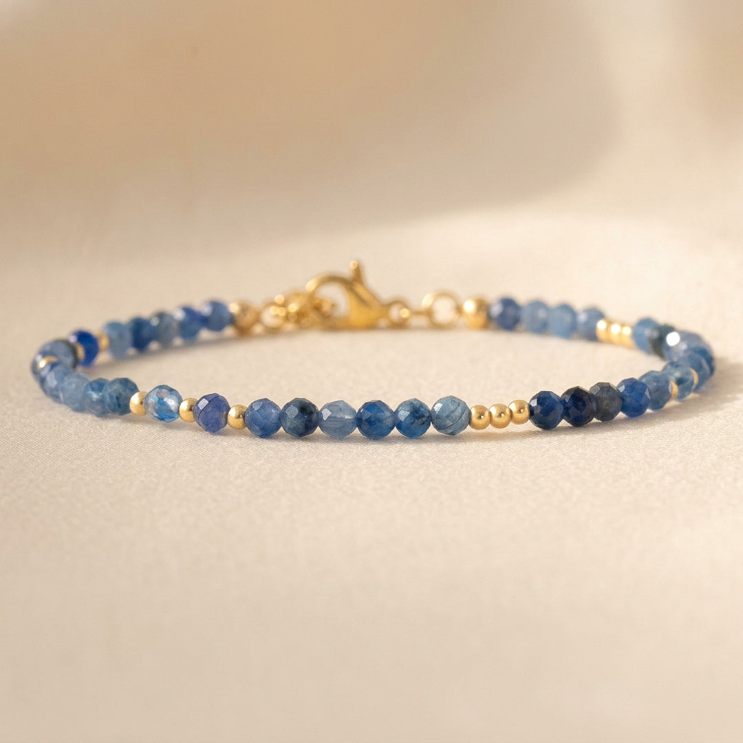 14K gold filled blue kyanite bracelet — handmade UK
