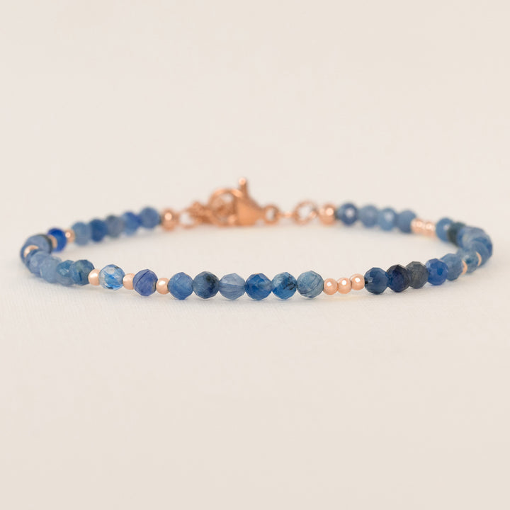 Kyanite Bead Bracelet Rose Gold