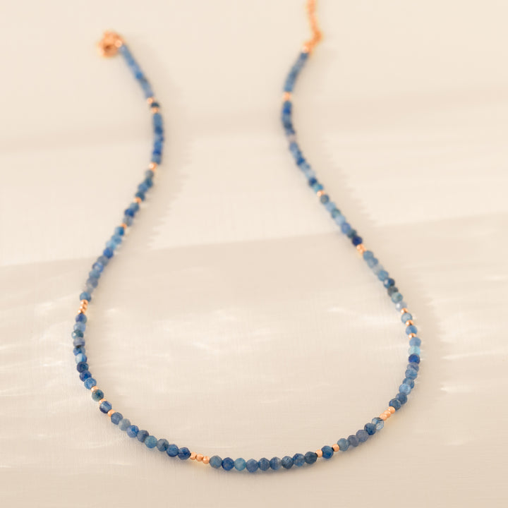 Kyanite Necklace Rose Gold