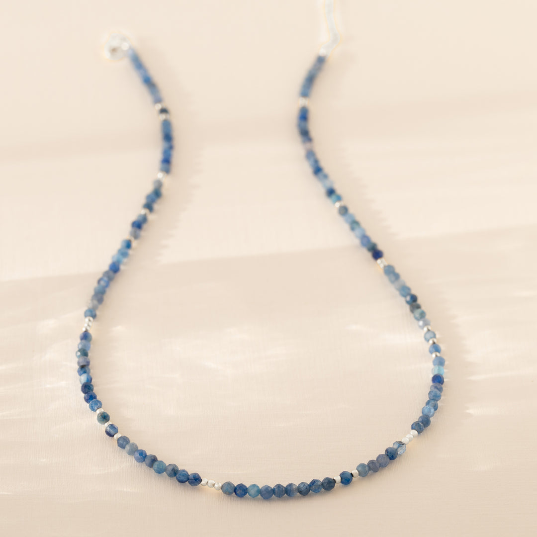 Silver and Blue Kyanite Necklace UK