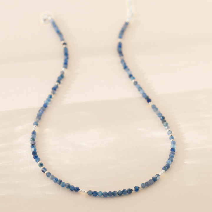 Silver and Blue Kyanite Necklace UK