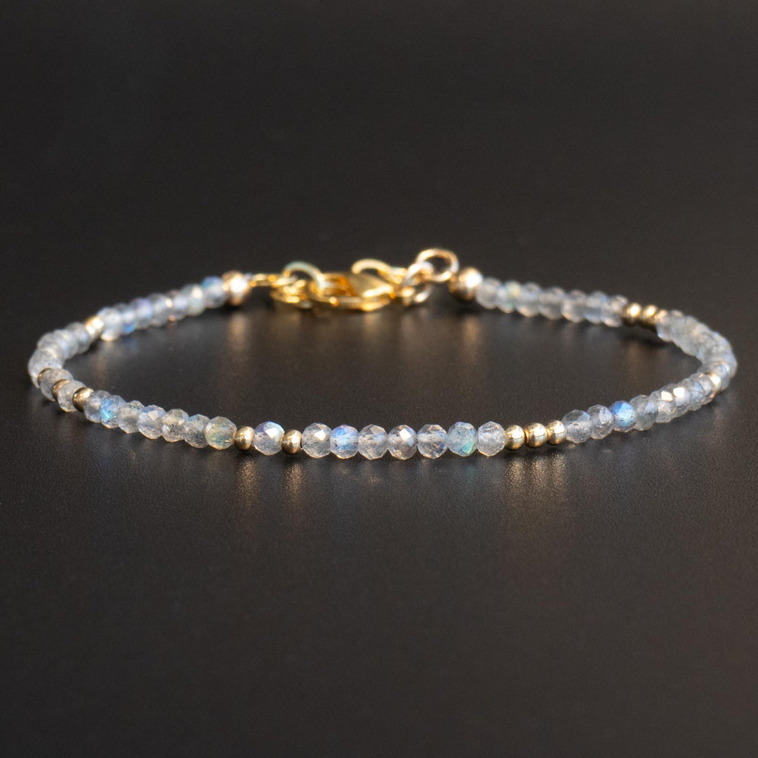 Labradorite Bracelet Labradorite Crystal Bead Bracelet UK – Abiza